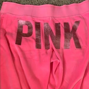 PINK Victoria Secret Velvet Pink Sweat Pants